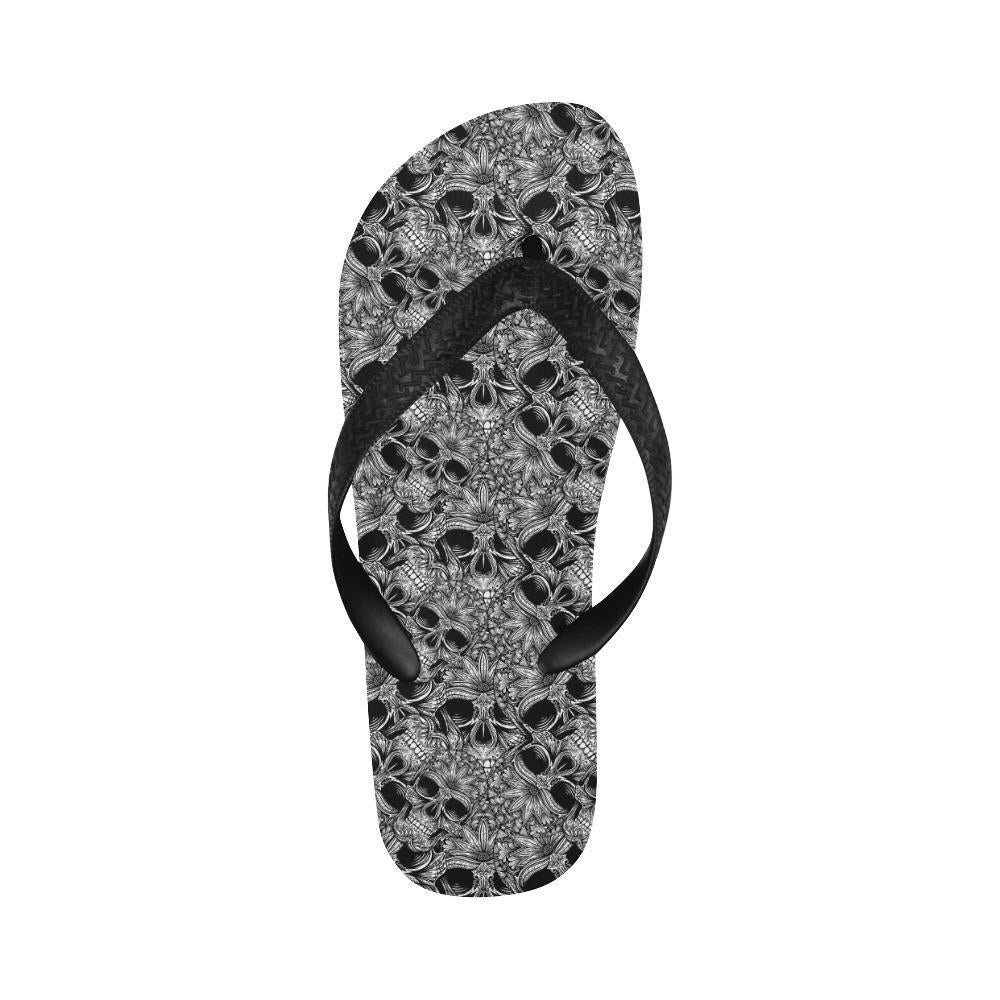 Skull Tattoo Design Print Flip Flops-JTAMIGO.COM