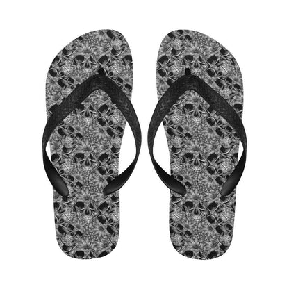 Skull Tattoo Design Print Flip Flops-JTAMIGO.COM