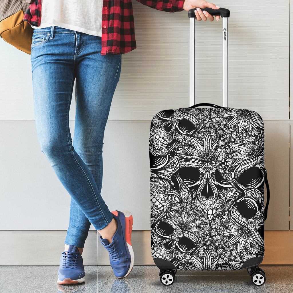 Skull Tattoo Design Print Luggage Cover Protector
