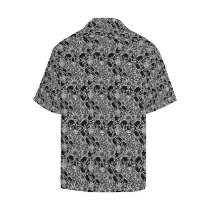 Skull Tattoo Design Print Men Aloha Hawaiian Shirt