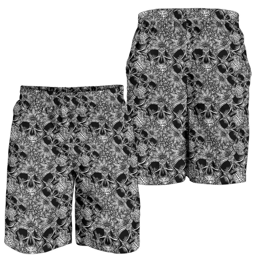 Skull Tattoo Design Print Mens Shorts-JTAMIGO.COM