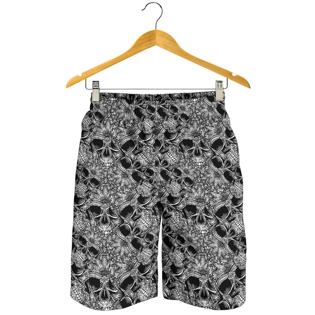 Skull Tattoo Design Print Mens Shorts-JTAMIGO.COM