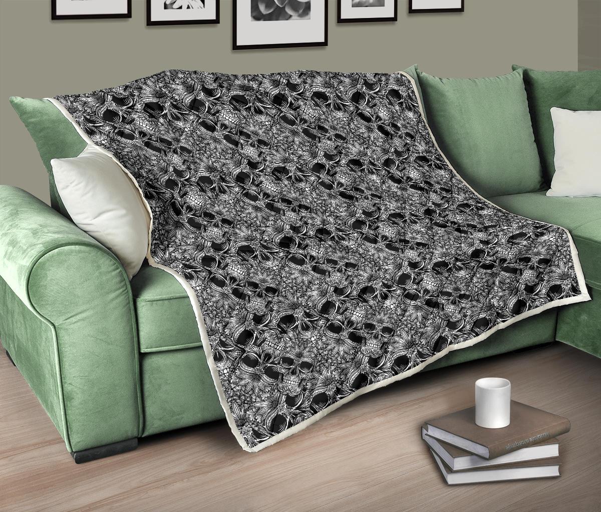 Skull Tattoo Design Print Premium Quilt-JTAMIGO.COM