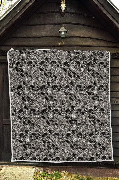 Skull Tattoo Design Print Premium Quilt-JTAMIGO.COM