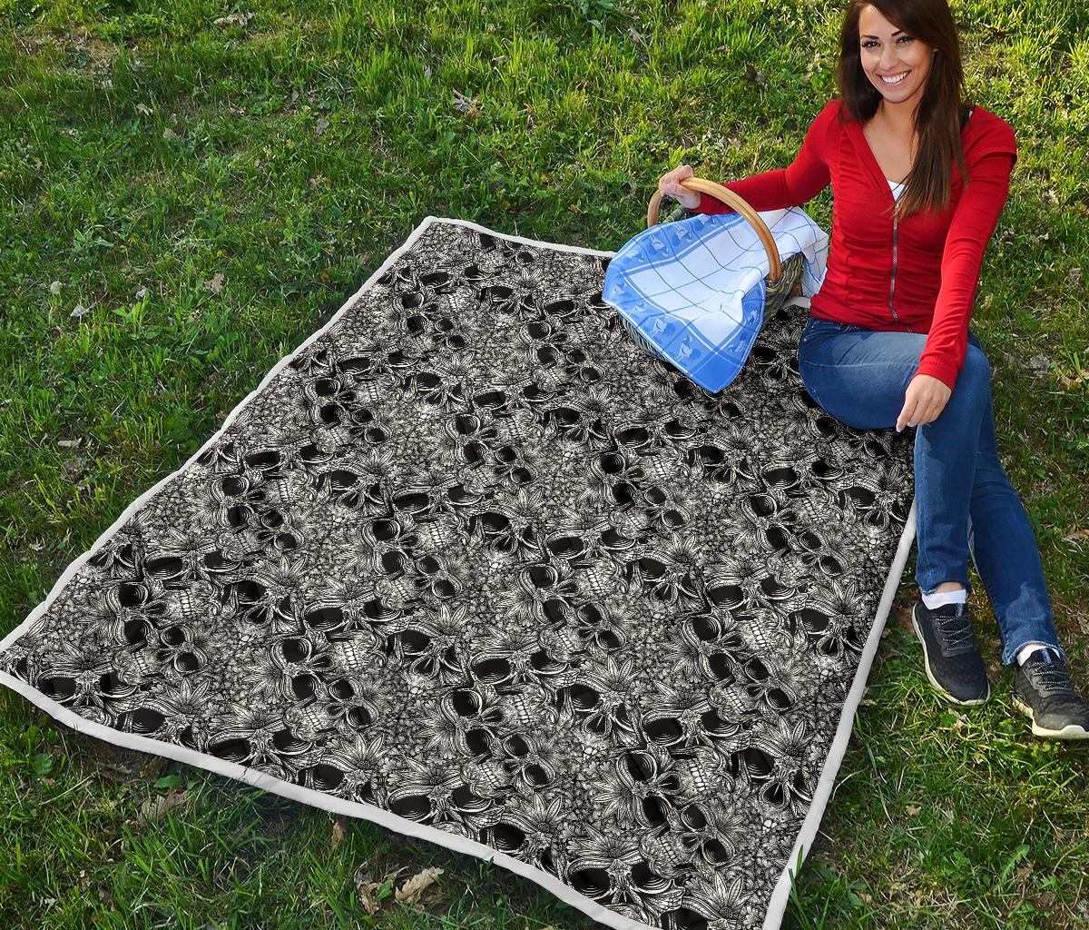 Skull Tattoo Design Print Premium Quilt-JTAMIGO.COM
