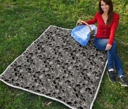 Skull Tattoo Design Print Premium Quilt-JTAMIGO.COM