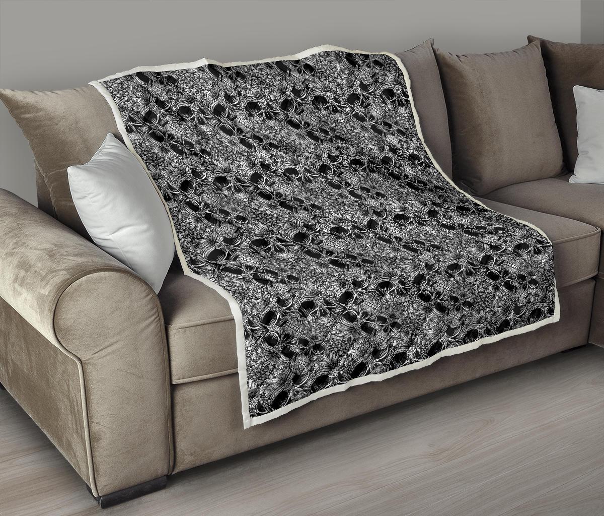 Skull Tattoo Design Print Premium Quilt-JTAMIGO.COM