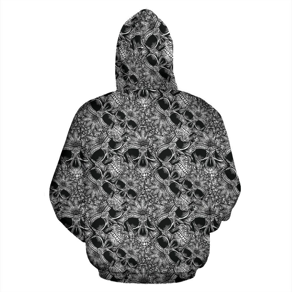 Skull Tattoo Design Print Pullover Hoodie
