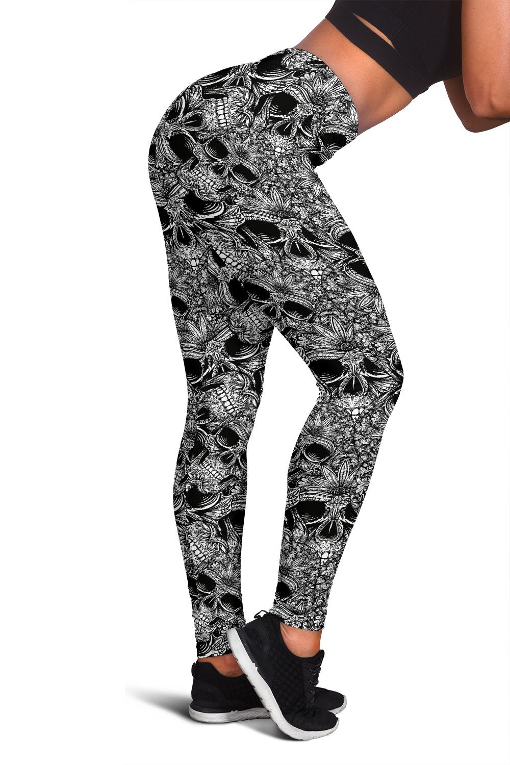 Skull Tattoo Design Print Women Leggings