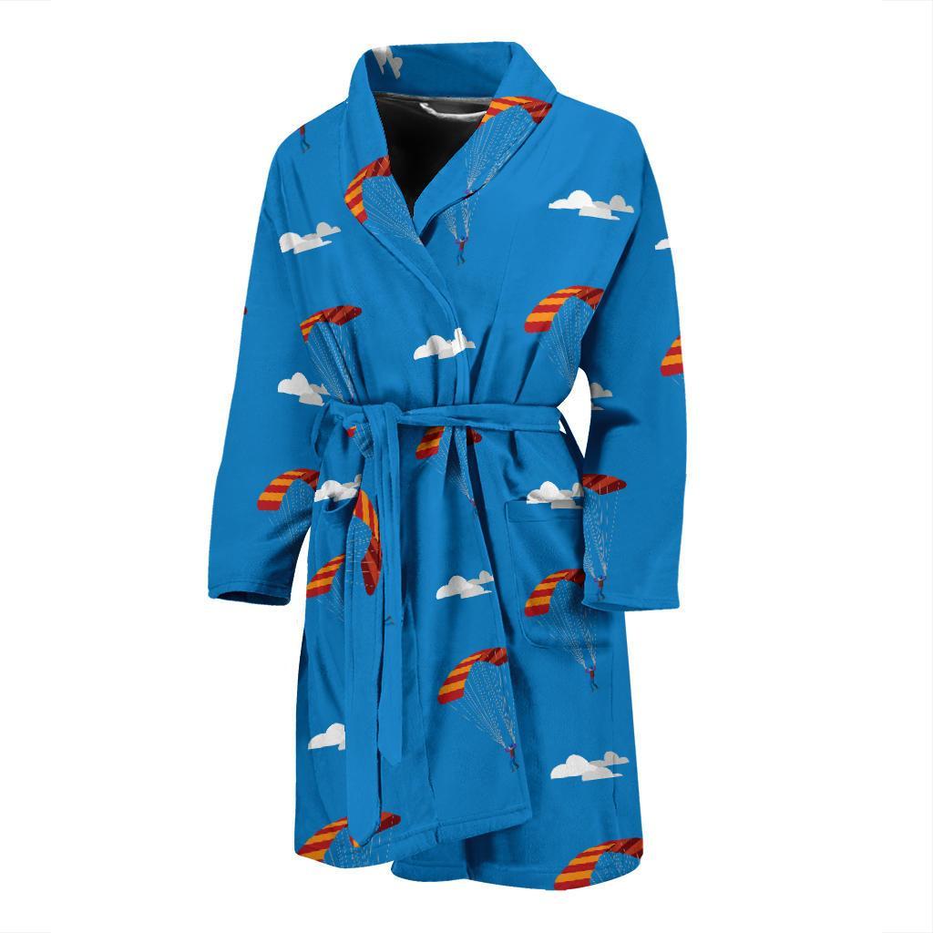 Skydiving Pattern Print Design 02 Men Bathrobe-JORJUNE.COM