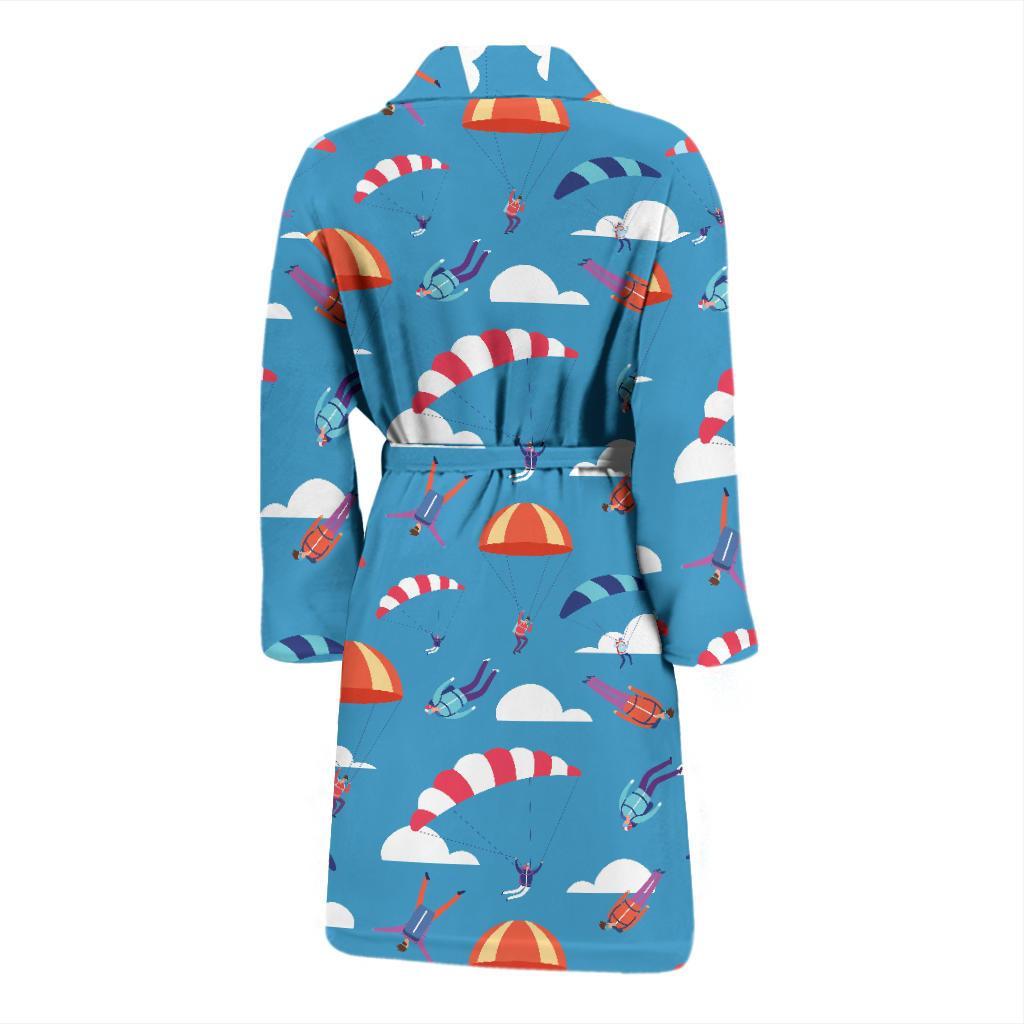 Skydiving Pattern Print Design 03 Men Bathrobe-JORJUNE.COM