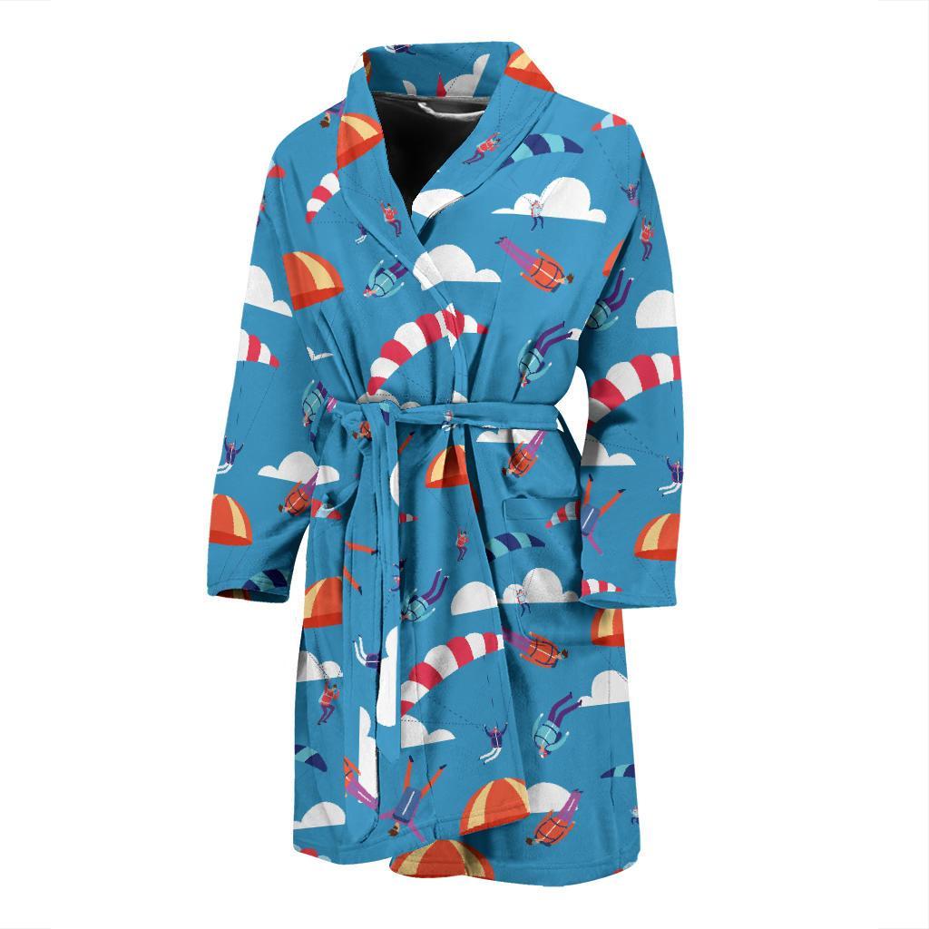 Skydiving Pattern Print Design 03 Men Bathrobe-JORJUNE.COM