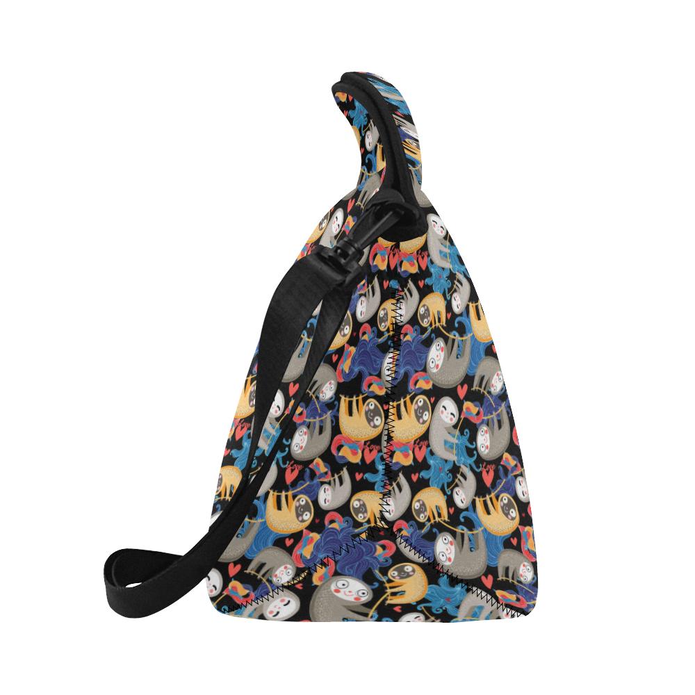 Sloth Cartoon Design Themed Print Neoprene Lunch Bag (Model 1669)(Large)-JTAMIGO.COM