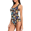 Sloth Cartoon Design Themed Print One Piece Swimsuit-JTAMIGO.COM