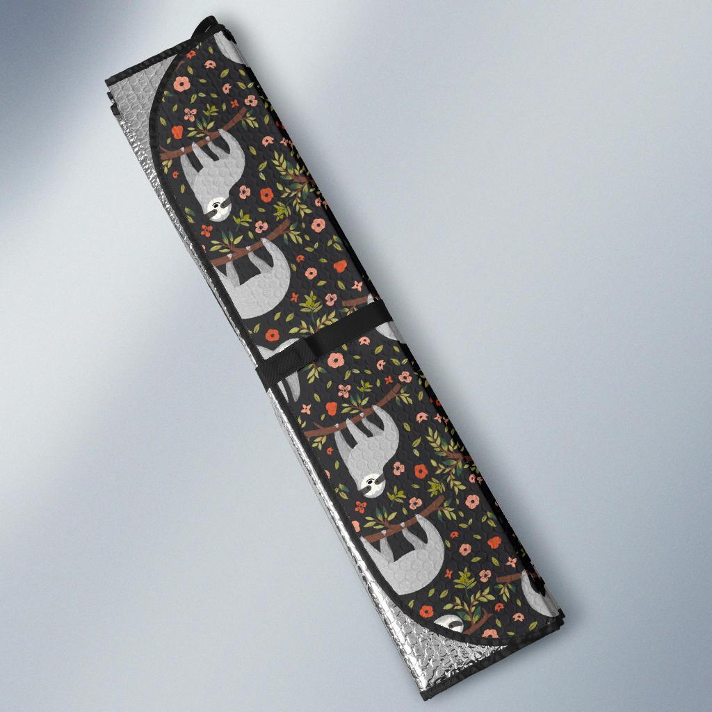 Sloth Cute Design Themed Print Car Sun Shade For Windshield
