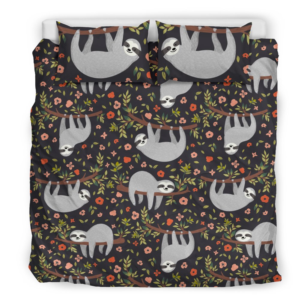 Sloth Cute Design Themed Print Duvet Cover Bedding Set