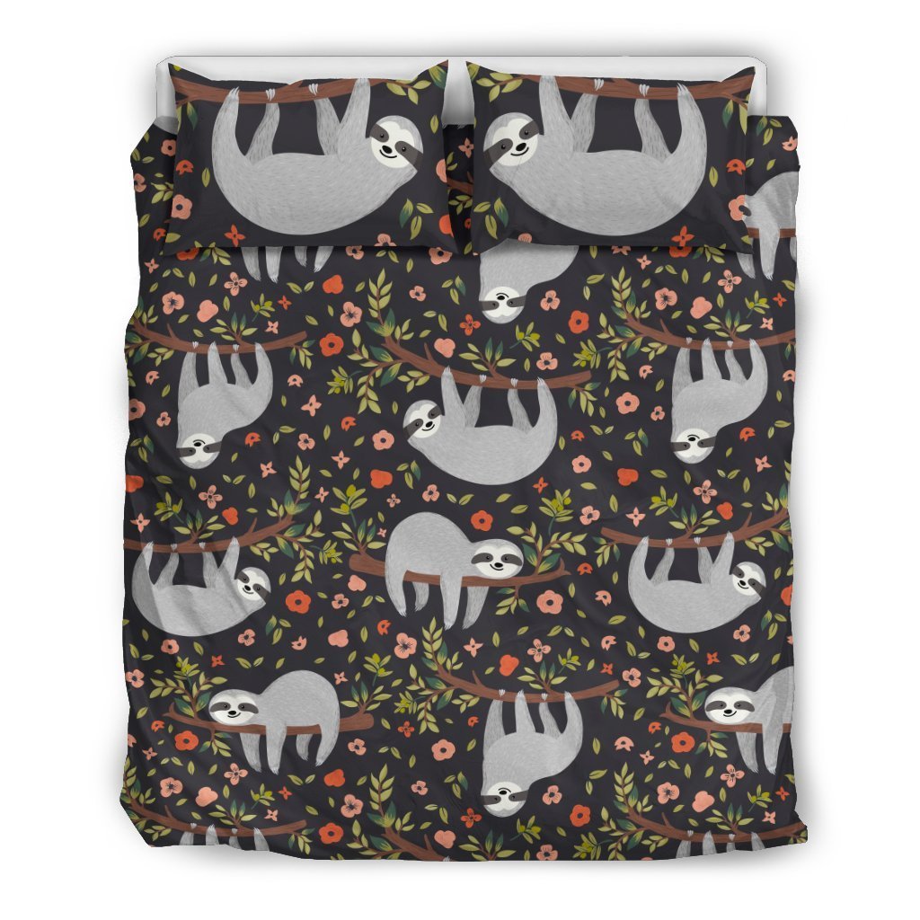 Sloth Cute Design Themed Print Duvet Cover Bedding Set