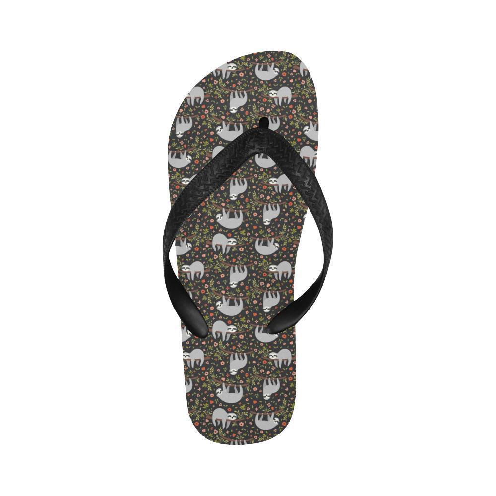 Sloth Cute Design Themed Print Flip Flops-JTAMIGO.COM