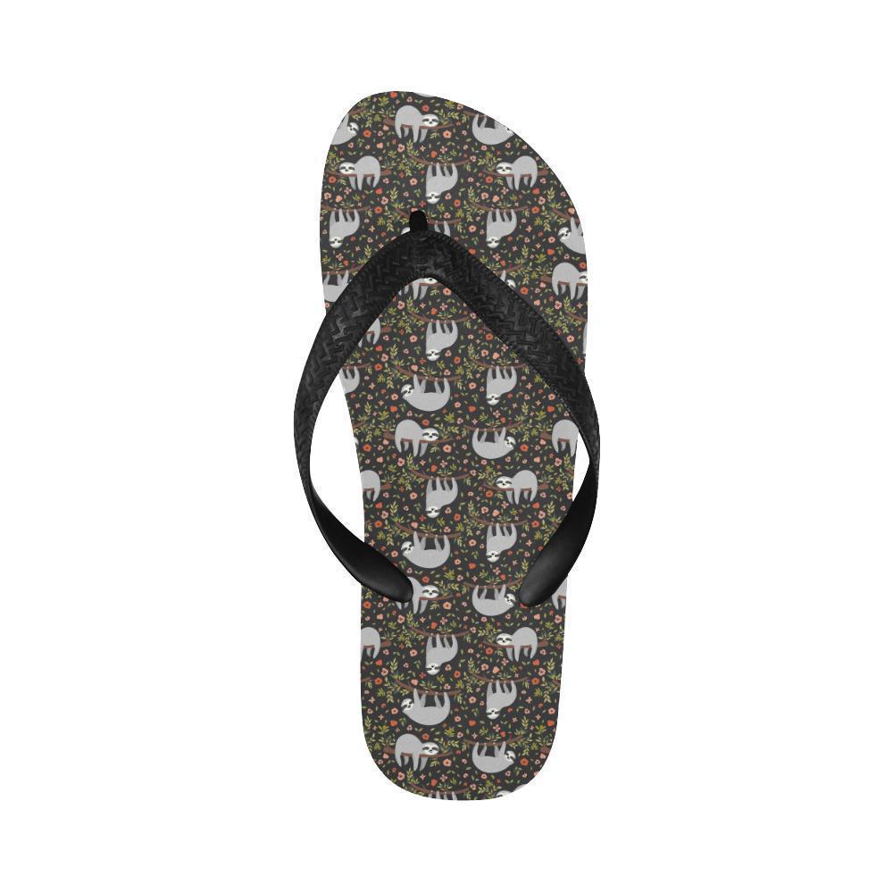 Sloth Cute Design Themed Print Flip Flops-JTAMIGO.COM