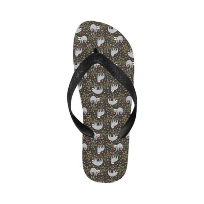 Sloth Cute Design Themed Print Flip Flops-JTAMIGO.COM