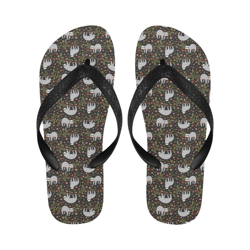 Sloth Cute Design Themed Print Flip Flops-JTAMIGO.COM
