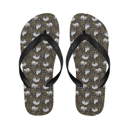 Sloth Cute Design Themed Print Flip Flops-JTAMIGO.COM