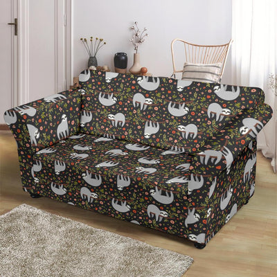 Sloth Cute Design Themed Print Loveseat Slipcover-JTAMIGO.COM