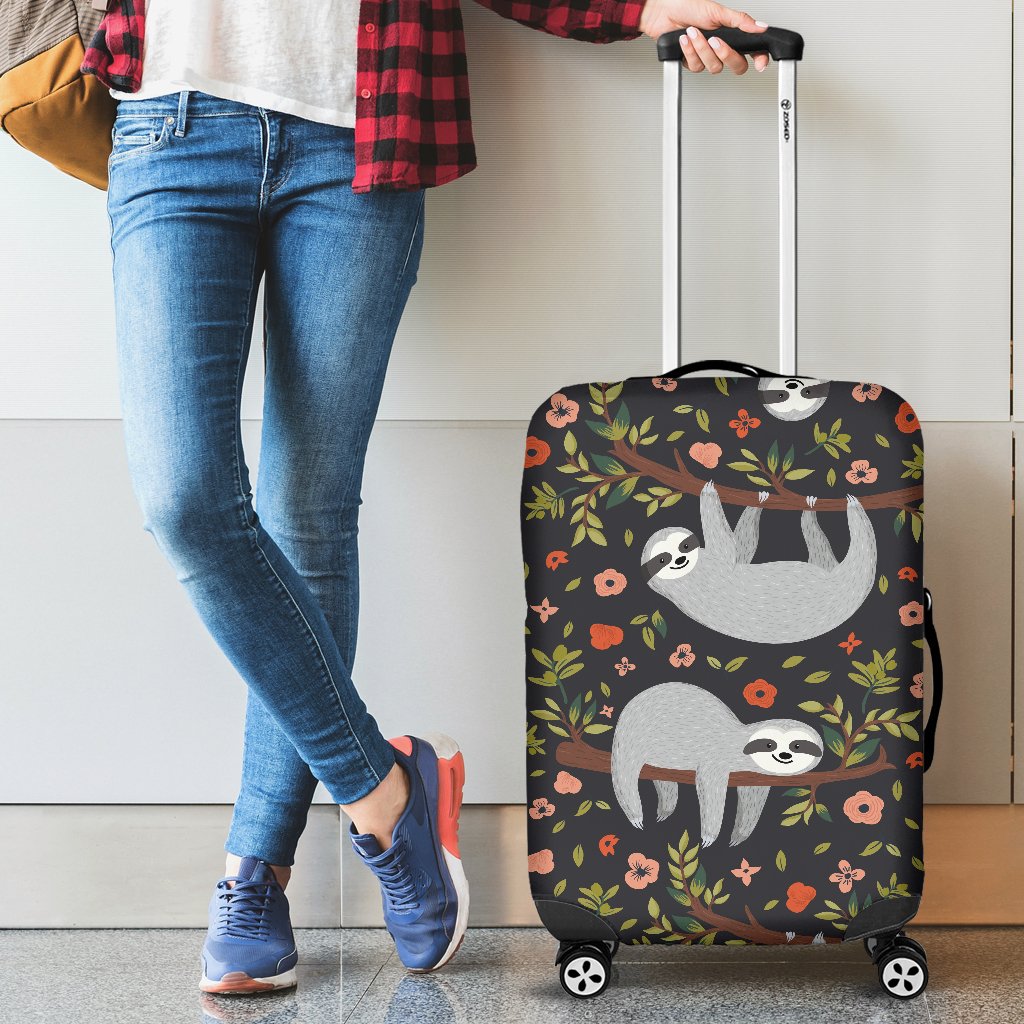 Sloth Cute Design Themed Print Luggage Cover Protector