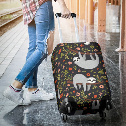 Sloth Cute Design Themed Print Luggage Cover Protector