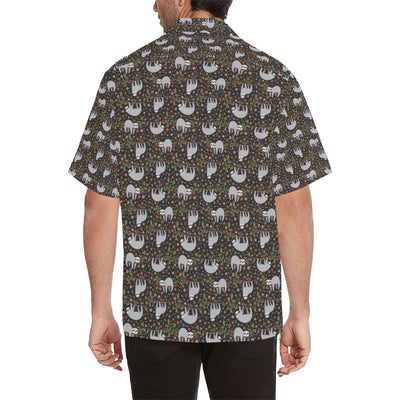 Sloth Cute Design Themed Print Men Aloha Hawaiian Shirt