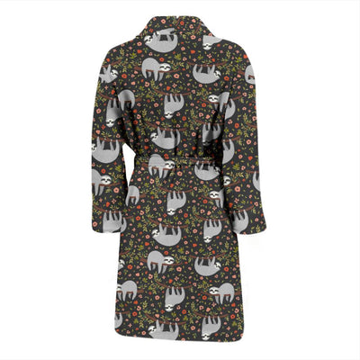 Sloth Cute Design Themed Print Men Bath Robe-JTAMIGO.COM