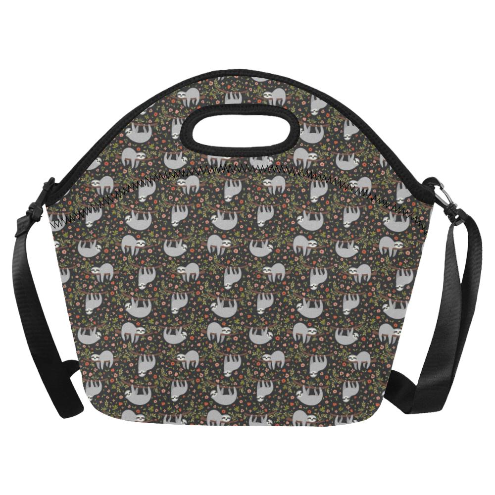 Sloth Cute Design Themed Print Neoprene Lunch Bag (Model 1669)(Large)-JTAMIGO.COM