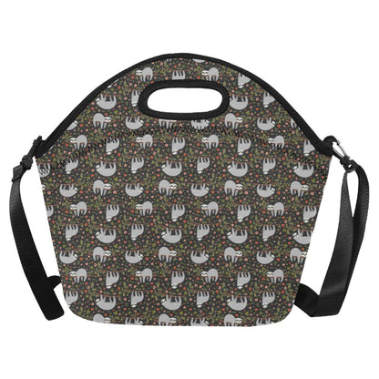 Sloth Cute Design Themed Print Neoprene Lunch Bag (Model 1669)(Large)-JTAMIGO.COM