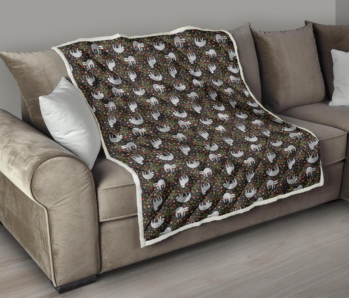 Sloth Cute Design Themed Print Premium Quilt-JTAMIGO.COM