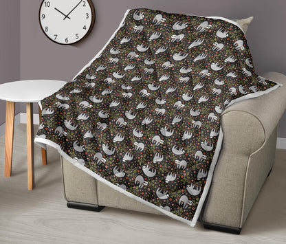 Sloth Cute Design Themed Print Premium Quilt-JTAMIGO.COM