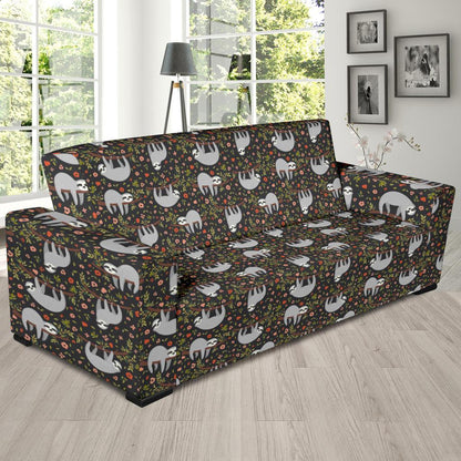 Sloth Cute Design Themed Print Sofa Slipcover-JTAMIGO.COM