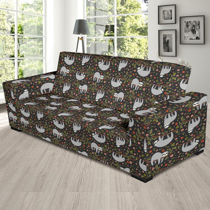 Sloth Cute Design Themed Print Sofa Slipcover-JTAMIGO.COM