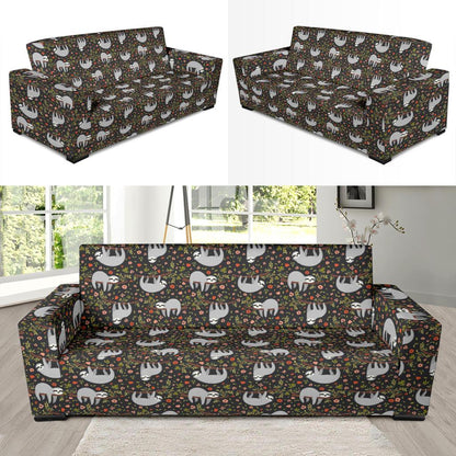Sloth Cute Design Themed Print Sofa Slipcover-JTAMIGO.COM