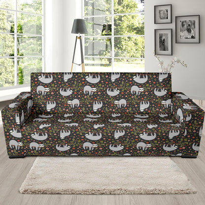 Sloth Cute Design Themed Print Sofa Slipcover-JTAMIGO.COM