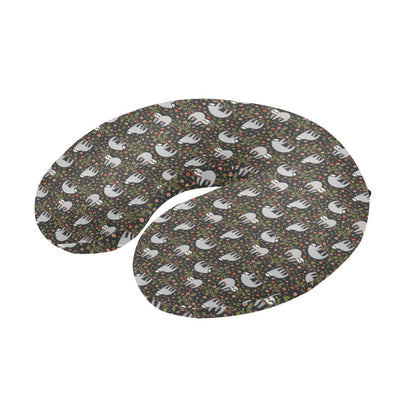 Sloth Cute Design Themed Print U-Shaped Travel Neck Pillow-JTAMIGO.COM