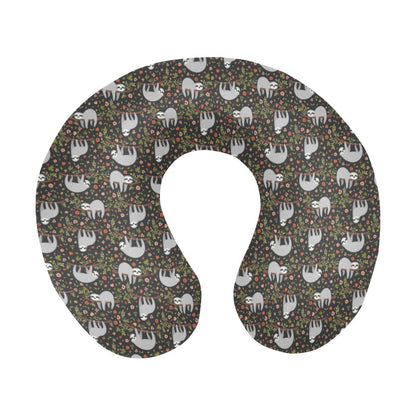 Sloth Cute Design Themed Print U-Shaped Travel Neck Pillow-JTAMIGO.COM