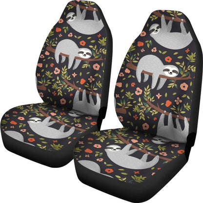 Sloth Cute Design Themed Print Universal Fit Car Seat Covers