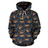 Sloth flower Design Themed Print Pullover Hoodie