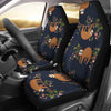 Sloth flower Design Themed Print Universal Fit Car Seat Covers