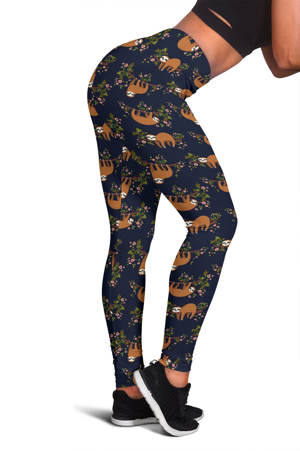 Sloth flower Design Themed Print Women Leggings