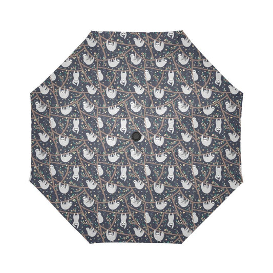 Sloth Happy Design Themed Print Automatic Foldable Umbrella