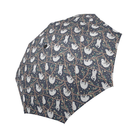 Sloth Happy Design Themed Print Automatic Foldable Umbrella