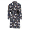 Sloth Happy Design Themed Print Men Bath Robe-JTAMIGO.COM