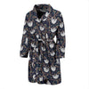 Sloth Happy Design Themed Print Men Bath Robe-JTAMIGO.COM