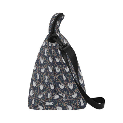 Sloth Happy Design Themed Print Neoprene Lunch Bag (Model 1669)(Large)-JTAMIGO.COM